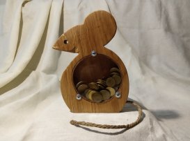 Копилка из дерева (мышь)